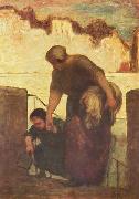 Honore Daumier Die Wascherin Germany oil painting artist